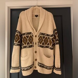 Jcrew Cardigan Cotton/Linen Sweater